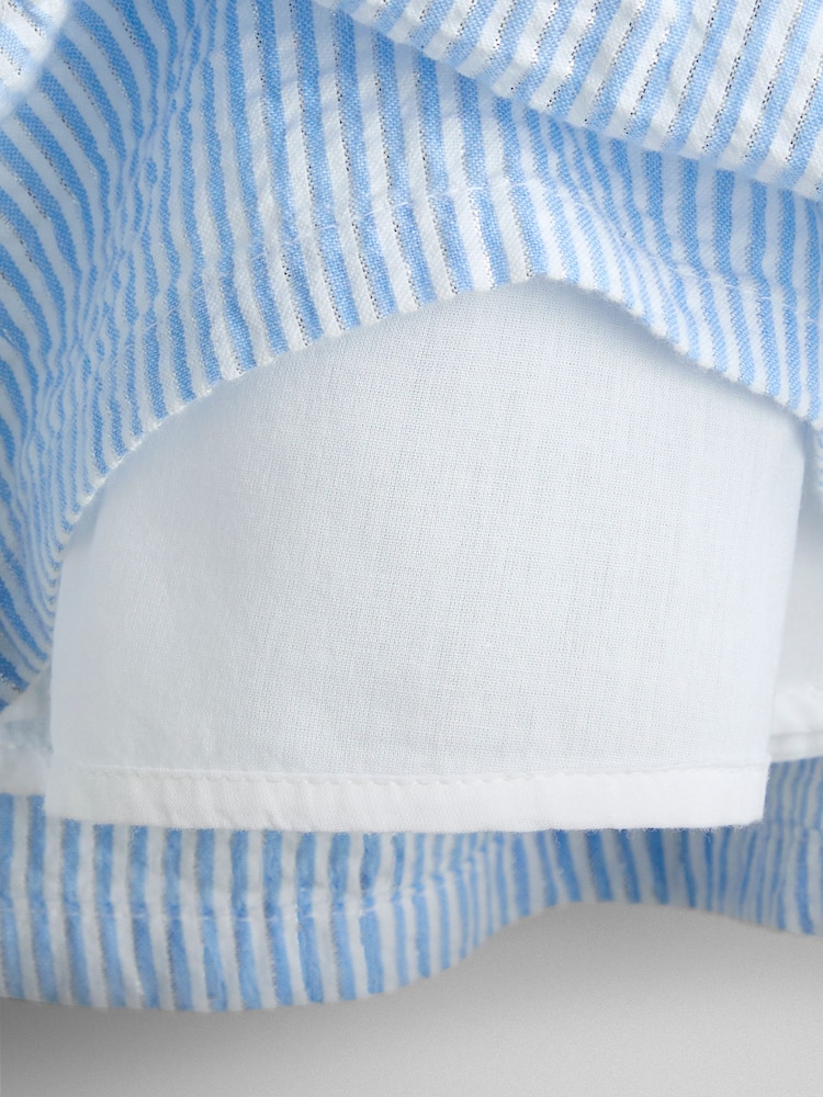 JoJo Maman Bébé Blue Sparkle Smocked Sleeveless Nautical Dress - Image 7 of 7