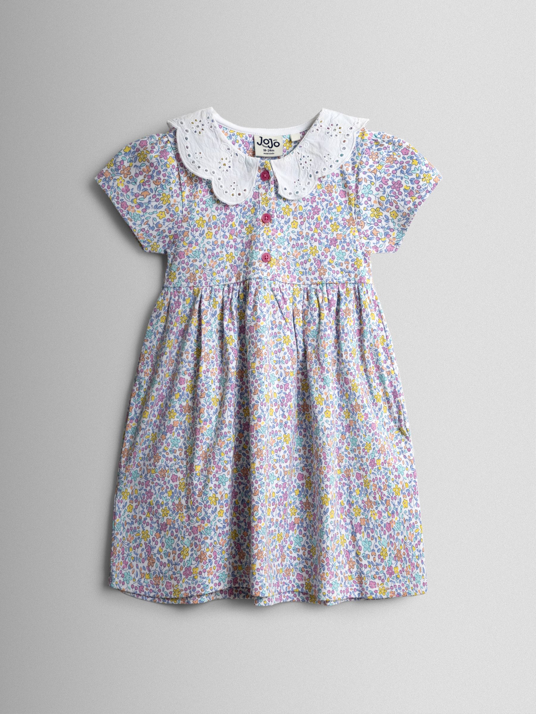 Jojo Maman Bébé Women's Cream Ditsy Frill Collar Bunny Pet In Pocket