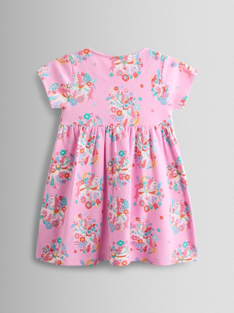 JoJo Maman Bébé Pink Button Down Pet In Pocket Dress - Image 2 of 3 JoJo Maman Bébé Pink Button Down Pet In Pocket Dress - Image 2 of 3