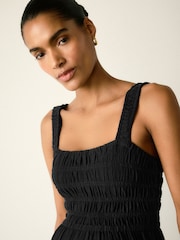 Black Maternity Cotton Maxi Dress - Image 5 of 9