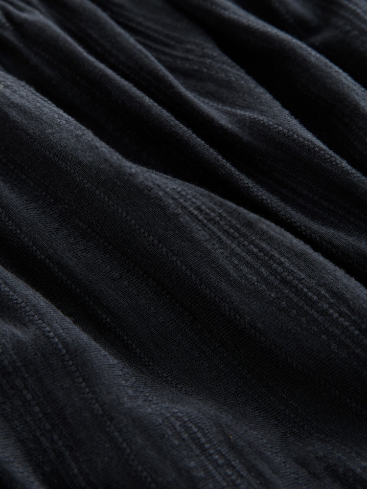 Black Maternity Cotton Maxi Dress - Image 9 of 9