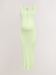 Verde limão - Maternity Square Neck Knitted Dress - Imagem 6 de 8