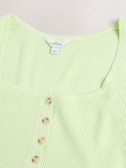 Verde limão - Maternity Square Neck Knitted Dress - Imagem 8 de 8