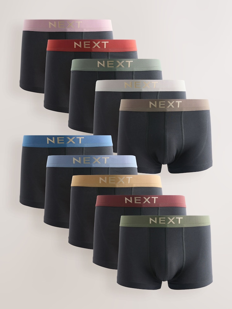 Slate Grey Base Pastel Waistband - Hipster-Boxershorts aus Baumwollmischung mit hohem Baumwollanteil - Bild 1 von 14