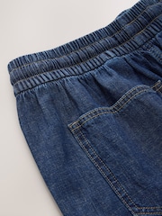 Indigo Maternity Linen Blend Drawstring Shorts - Image 4 of 4