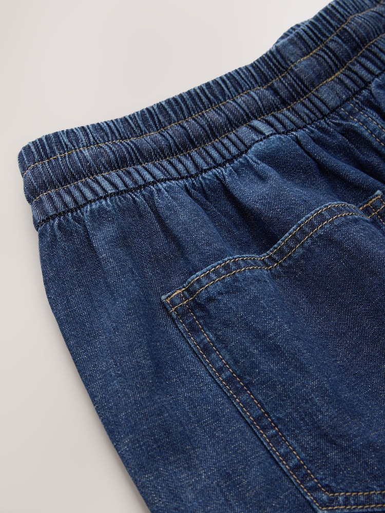 Indigo Maternity Linen Blend Drawstring Shorts - Image 4 of 4
