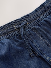 Indigo Maternity Linen Blend Drawstring Shorts - Image 7 of 9