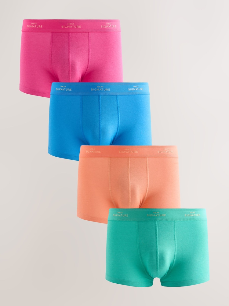 Orange/Blue Bright Supima Signature Comfort Soft Trunks - Image 1 of 8