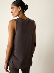 Chocolate Brown Maternity Ruched Side Modal Sports Vest - Image 2 of 8