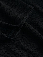 Black Knit Look Asymmetric Short Sleeve Top - Image 7 of 8
