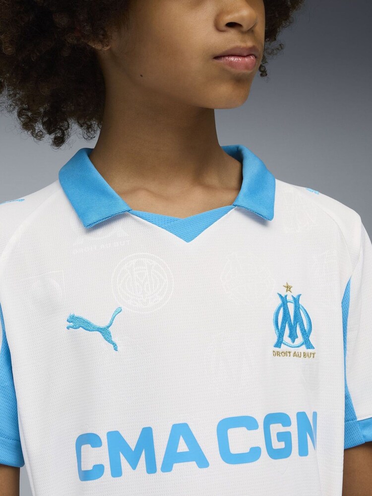 Puma White Olympique Marseille 25/26 Boys Home Jersey - Image 2 of 6