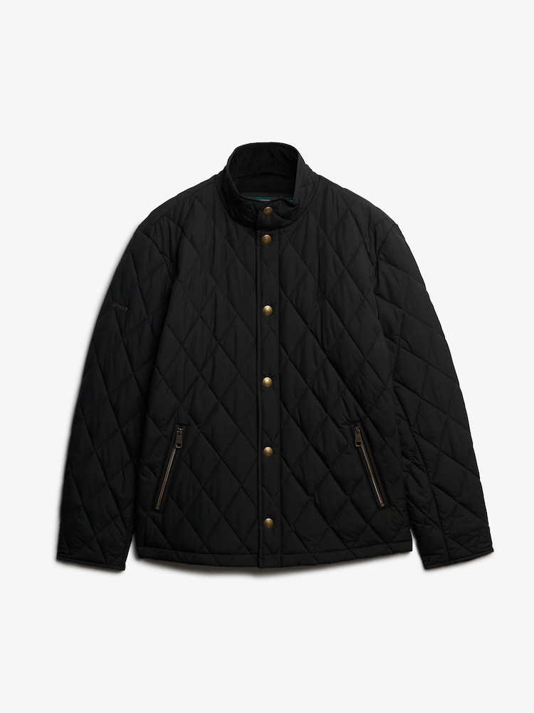 Superdry Black Quilted Estate Country Jacket - Image 7 of 7 Superdry Black Quilted Estate Country Jacket - Image 7 of 7
