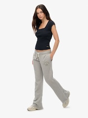 Superdry Grey Athletic Essentials Low Rise Flare Joggers - Image 3 of 8