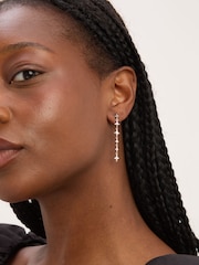 Simply Silver 925 Sterling Silver Polished Long Celestial Drop Earrings - Image 2 of 3