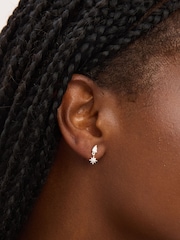 Simply Silver 925 Sterling Silver Cubic Zirconia Celestial Mini Drop Earrings - Image 2 of 2