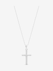 Simply Silver 925 Sterling Silver Polished Ridged Cross Pendant - Image 1 of 2