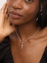 Simply Silver 925 Sterling Silver Polished Ridged Cross Pendant - Image 2 of 2