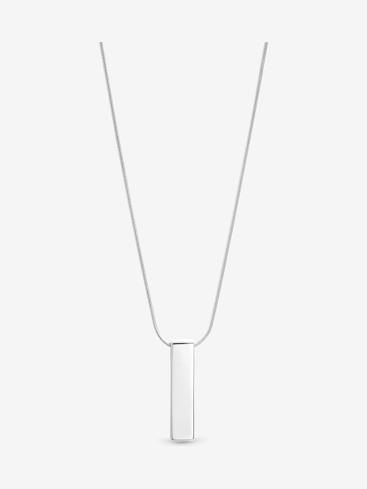 Simply Silver 925 Sterling Silver Polished Bar Pendant - Image 1 of 4 Simply Silver 925 Sterling Silver Polished Bar Pendant - Image 1 of 4