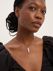 Simply Silver 925 Sterling Silver Polished Bar Pendant - Image 2 of 4
