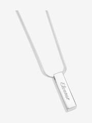 Simply Silver 925 Sterling Silver Polished Bar Pendant - Image 3 of 4