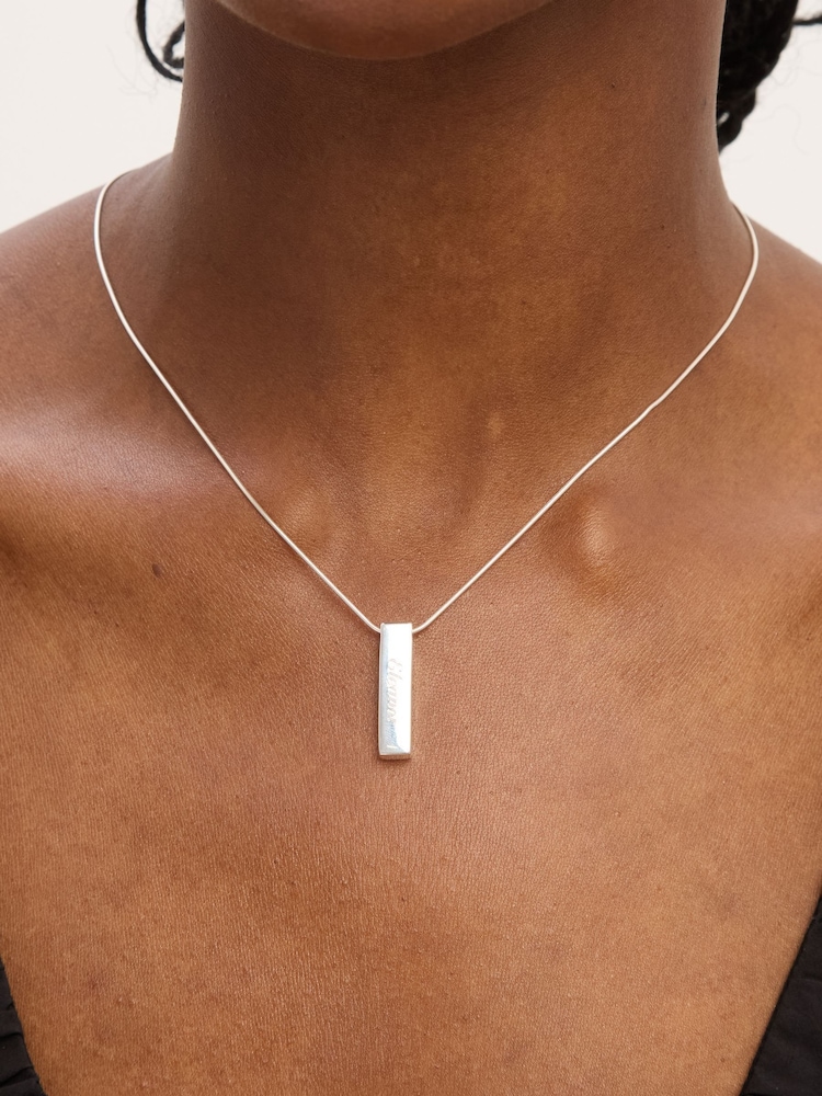 Simply Silver 925 Sterling Silver Polished Bar Pendant - Image 4 of 4 Simply Silver 925 Sterling Silver Polished Bar Pendant - Image 4 of 4