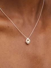 Simply Silver 925 Sterling Silver Pave and Pearl Pendant - Image 2 of 3