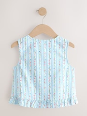 Blue Ditsy Stripe Sleeveless Waistcoat (3-16yrs) - Image 5 of 7