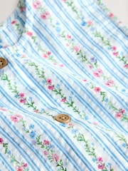 Blue Ditsy Stripe Sleeveless Waistcoat (3-16yrs) - Image 6 of 7