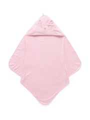 Purebaby Pink Essential Bear Towel - Image 1 of 5