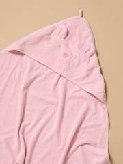 Purebaby Pink Essential Bear Towel - Image 3 of 5