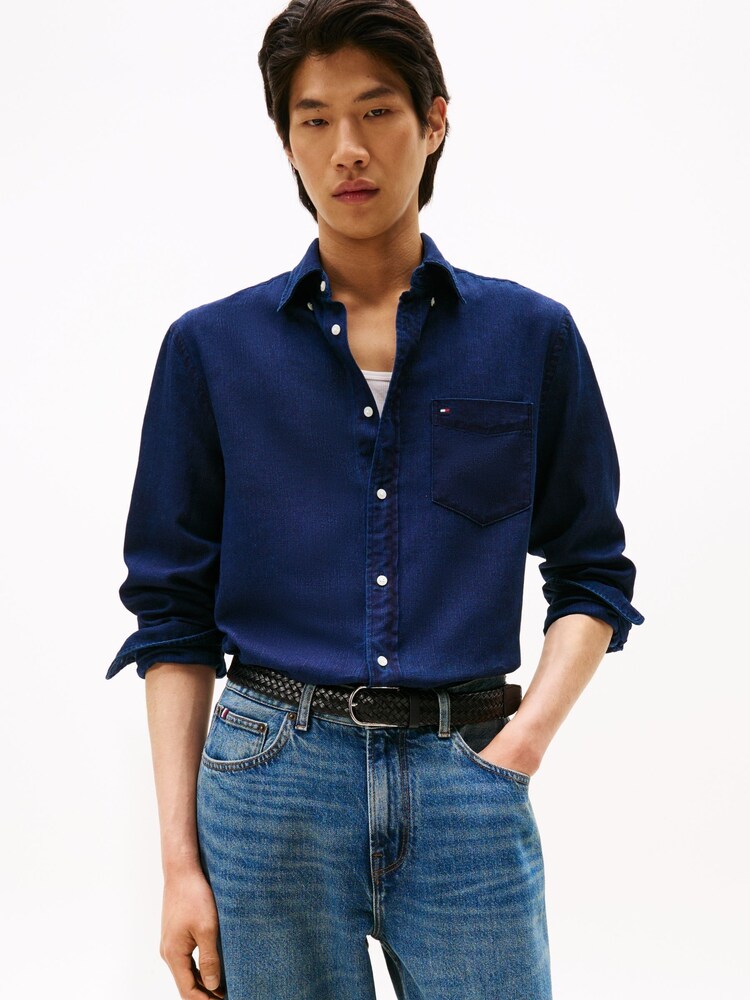 Tommy Hilfiger Blue Corduroy Relaxed Fit Shirt - Image 1 of 5