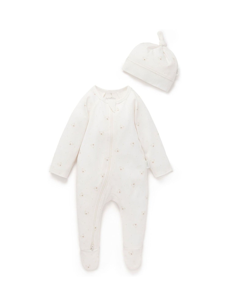 Purebaby Zip Growsuit & Hat Set - Bild 2 von 5