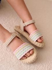 মাল্টি প্যাস্টেল - Ankle Strap Sandals with Touch Fastening - 3এর মধ্যে 1 ছবি