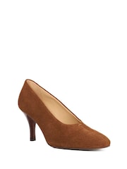 Dune London Brown Abundant Round Toe High Cut Court Shoes - Image 3 of 6