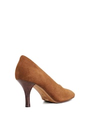 Dune London Brown Abundant Round Toe High Cut Court Shoes - Image 4 of 6