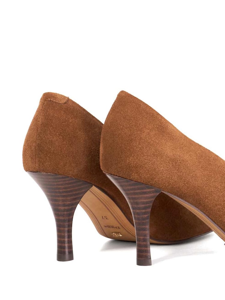 Dune London Brown Abundant Round Toe High Cut Court Shoes - Image 6 of 6 Dune London Brown Abundant Round Toe High Cut Court Shoes - Image 6 of 6