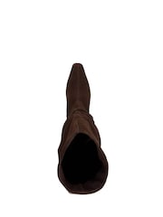 Dune London Brown Saunders Slouchy Kitten Heel Boots - Image 5 of 6
