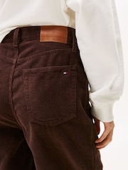 Tommy Jeans Brown Claire Corduroy High Rise Wide Leg Trousers - Image 4 of 5