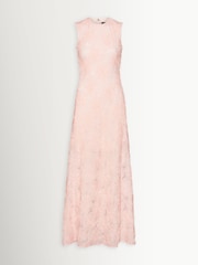 Rotate Pink Mesh Maxi Dress - Image 1 of 3