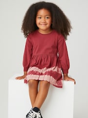 Religion Pink Long Sleeve Emmy Smock Dress In Soft Cotton And Hand Tie-Dye - Image 2 of 5