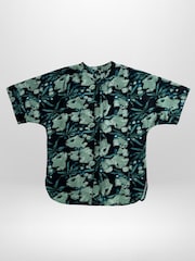 Religion Green Linda Button-Through Tunic Shirt Dress In Pretty Green Floral Print - Image 2 of 4