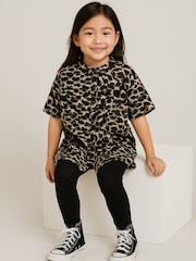 Religion Animal Linda Button-Through Tunic Shirt Dress In Pretty Green Floral Print - Image 1 of 4