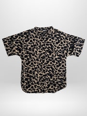 Religion Animal Linda Button-Through Tunic Shirt Dress In Pretty Green Floral Print - Image 2 of 4