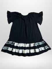 Religion Black Jane Short Sleeved Swing Jersey Dress In Tie Die And Full Skirt - Image 2 of 4
