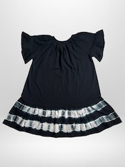 Religion Black Jane Short Sleeved Swing Jersey Dress In Tie Die And Full Skirt - Image 3 of 4
