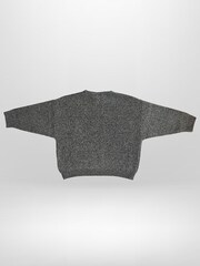 Religion Grey Rebel Slogan Jumper In Soft Knitted Intarsia - Image 4 of 5