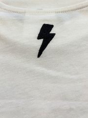 Religion White Rock Crew T-Shirt With Bold Slogan And Skull And Cross Bone - Image 4 of 4