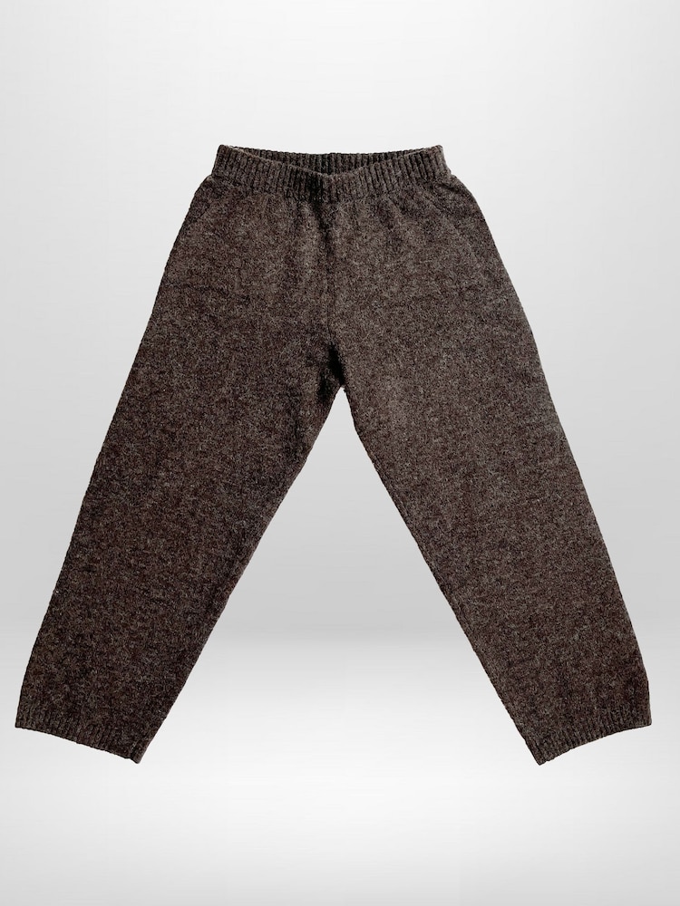 Religion Brown Skully Knitted Joggers With Small Skull & Crossbone Contrast Logo - Image 1 of 5