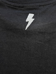 Religion Black Wild One T-Shirt With Bold Contrast Slogan And Skull - Image 4 of 4