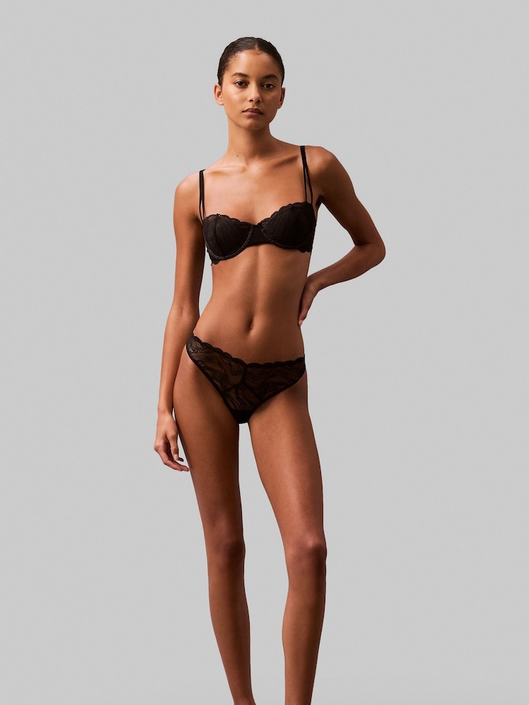 Calvin Klein Black Bikini Briefs - Sensual Stretch Lace - Image 1 of 6